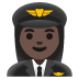 woman pilot, dark skin tone